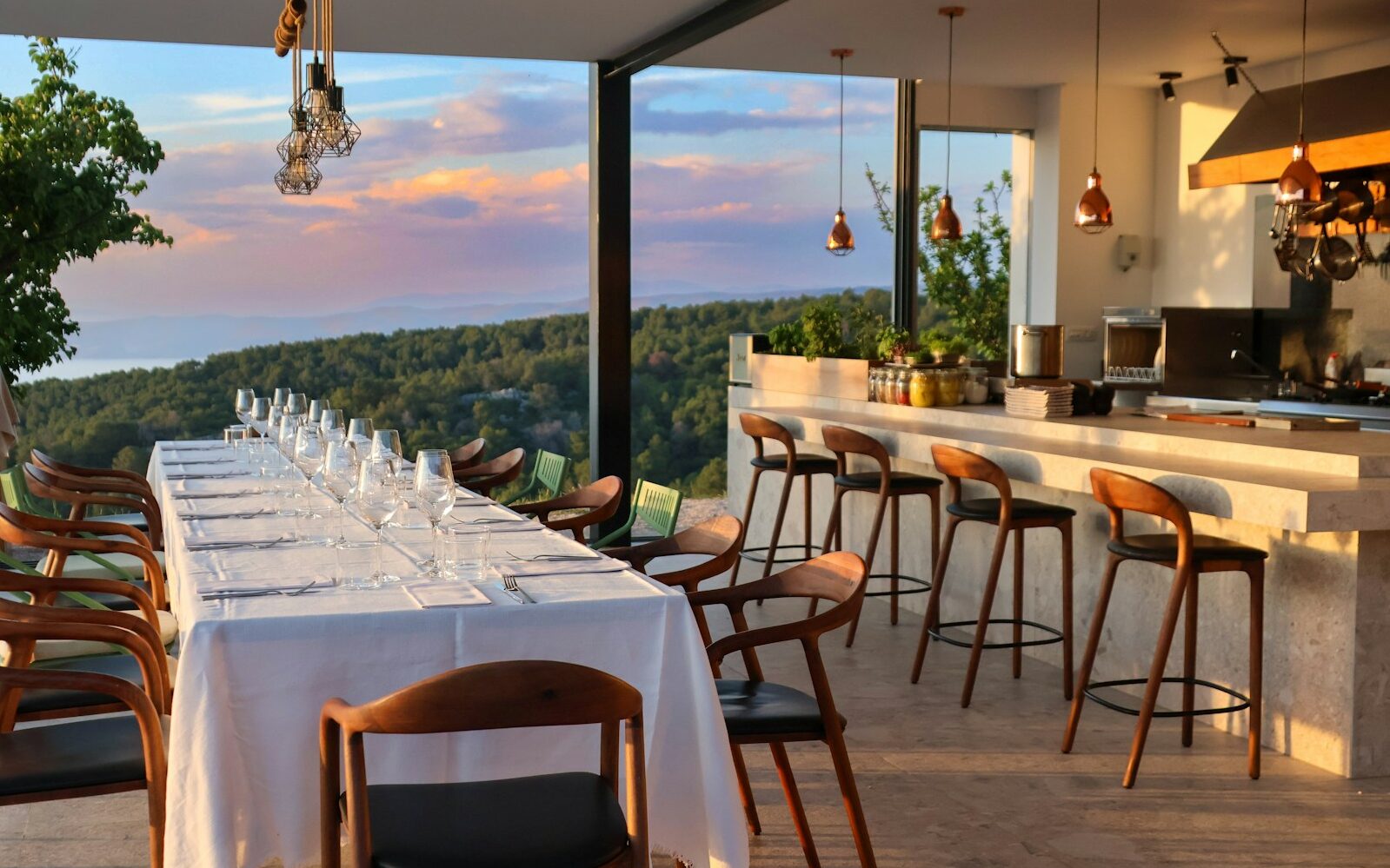 green mountain across body of water